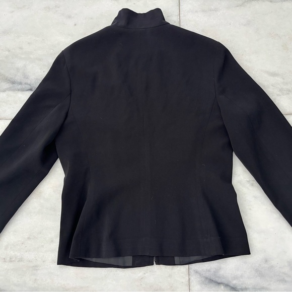 Vintage Donatella Jacket Black Full Zip Long Sleeve Women’s 12 Minimalist - Picture 8 of 10